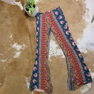Billabong boho bellbottoms, sz m